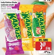 Kaktus Shake Lody ze śmietanką zakręcone z sosem mango 90 ml