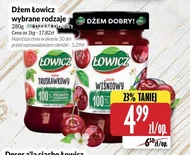 Łowicz Dżem wiśniowy o obniżonej zawartości cukrów 280 g