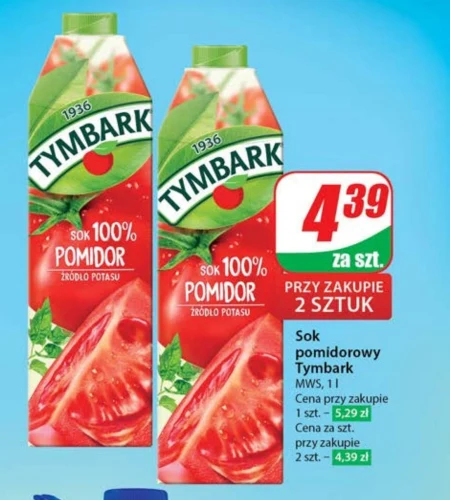 Tymbark Sok 100 % pomidor 1 l