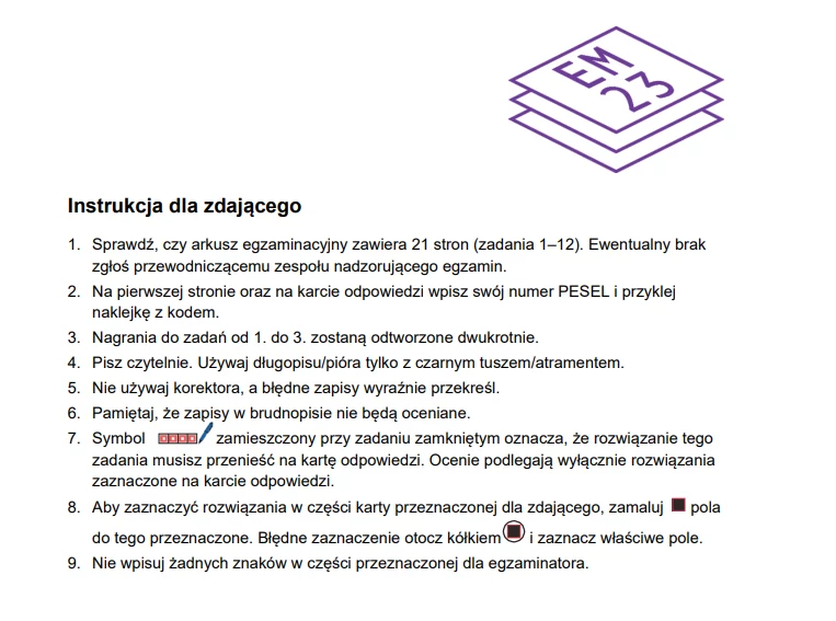 Matura 2025. Język angielski, poziom podstawowy - strona 2