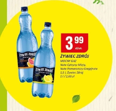 Żywiec Zdrój Mocny Gaz Napój gazowany i nuta cytryny-mięty 1,5 l