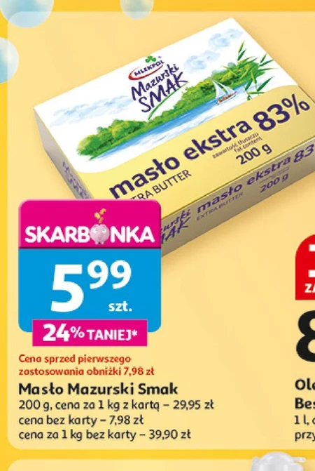 Mlekpol Mazurski Smak Masło ekstra 200 g