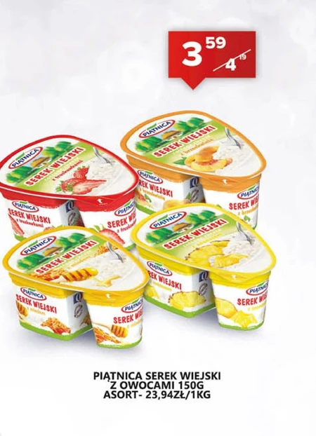 Piątnica Serek wiejski z brzoskwinią 150 g