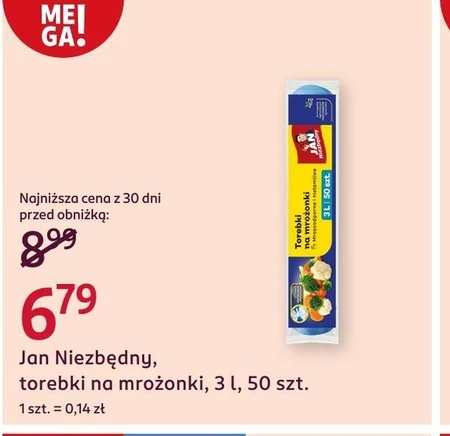 Jan Niezbędny Torebki na mrożonki 3 l 50 sztuk
