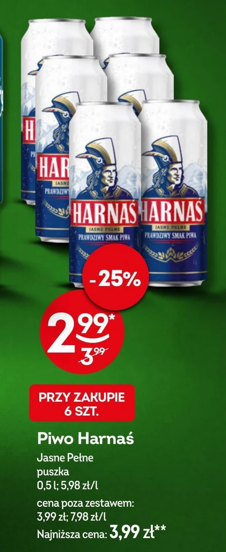 Harnaś Piwo jasne pełne 500 ml