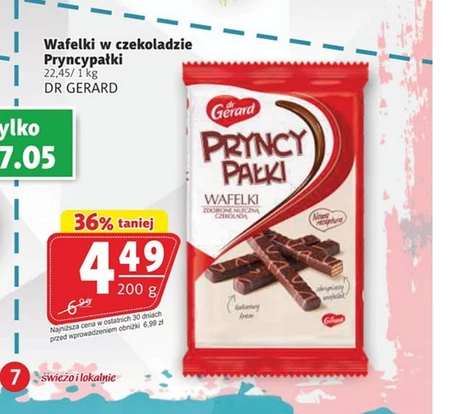 dr Gerard PryncyPałki Wafelki z kremem o smaku orzechów laskowych w czekoladzie mlecznej 200 g