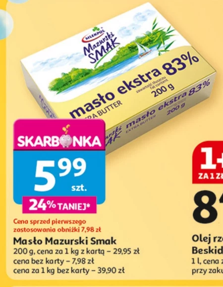 Mlekpol Mazurski Smak Masło ekstra 200 g