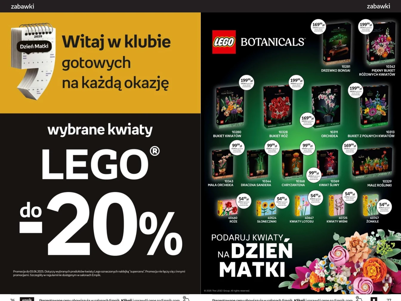 Empik przecenia kultowe kwiaty z klocków LEGO! Takiej okazji na Dzień Mamy jeszcze nie było!