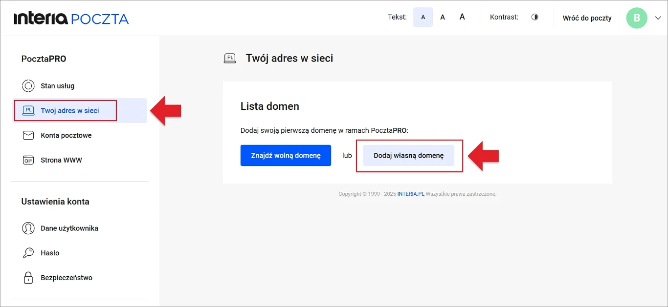 ustawienia poczty PRO ustawienia poczty PRO