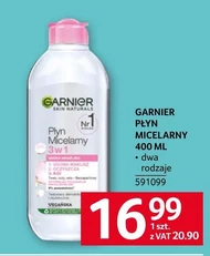 Garnier Skin Naturals Płyn micelarny 3w1 400 ml