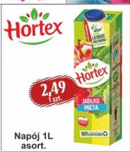 Hortex Napój jabłko mięta 1 l