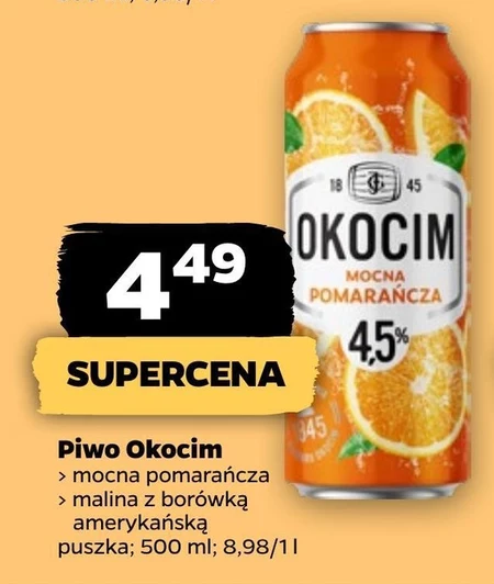 Okocim Piwo jasne mocna pomarańcza 500 ml