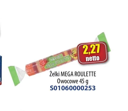 Haribo Mega-Roulette Żelki owocowe 45 g