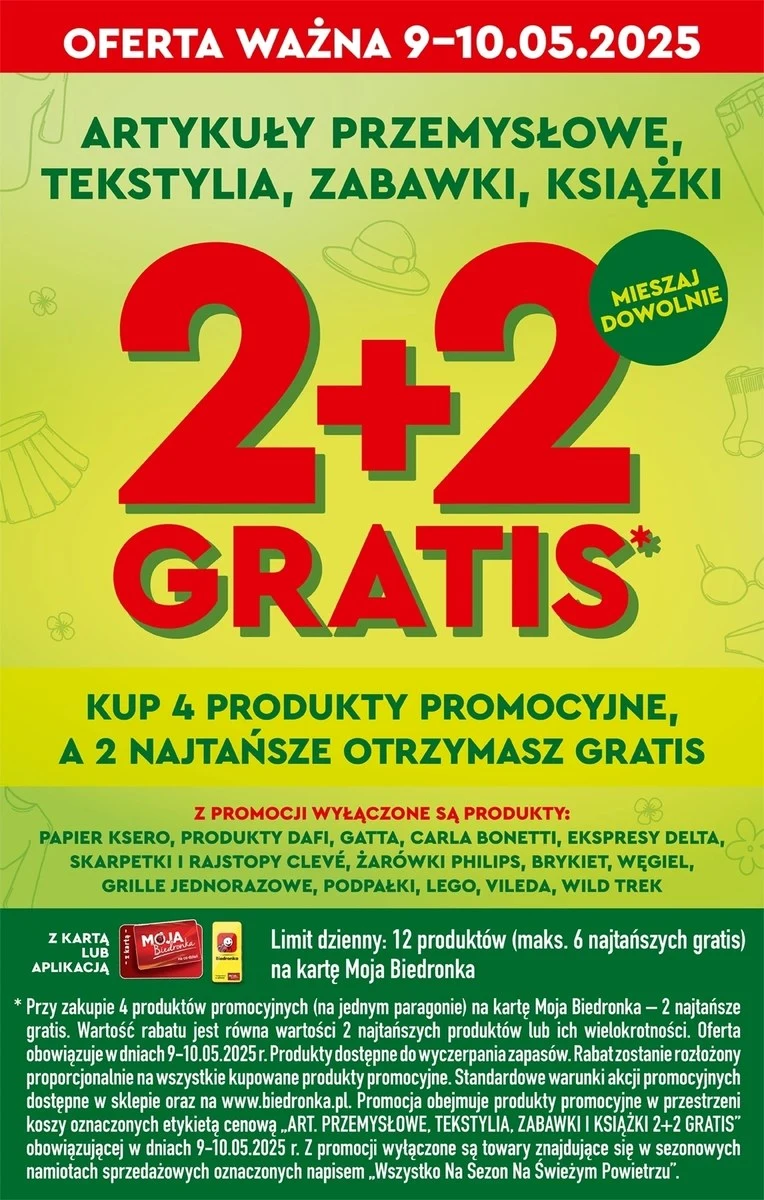 2+2 gratis w Biedronce 