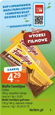 Familijne Klasyczne wafle kakaowe 180 g