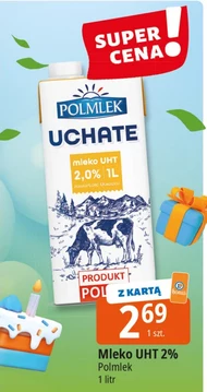 Polmlek Uchate Mleko UHT 2,0% 1 l