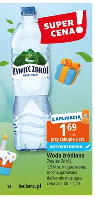 Żywiec Zdrój Niegazowany Woda źródlana 1,5 l