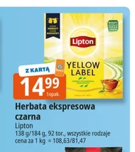 Lipton Zestaw herbat czarnych 184 g (92 torebki) i 138 g (92 torebki)