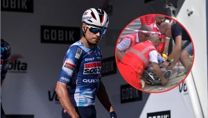 Mikel Landa trafił do szpitala po upadku na pierwszym etapie Giro d'Italia. Ma uraz kręgosłupa