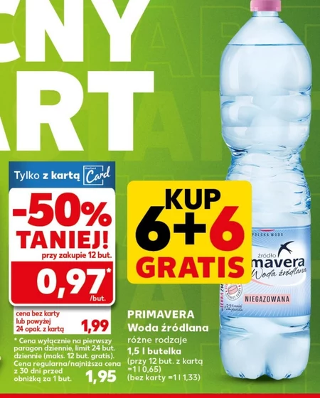 Primavera Woda źródlana niegazowana 1,5 l
