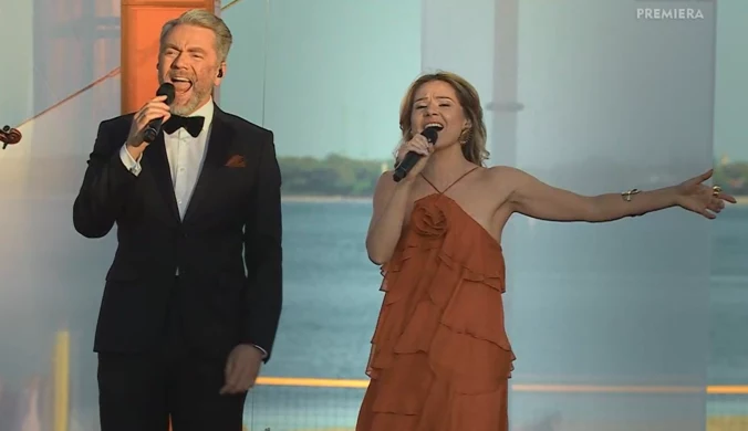 Kuba Badach i Anna Karwan podczas koncertu "Wodecki Twist - Piosenki o miłości" w Sopocie