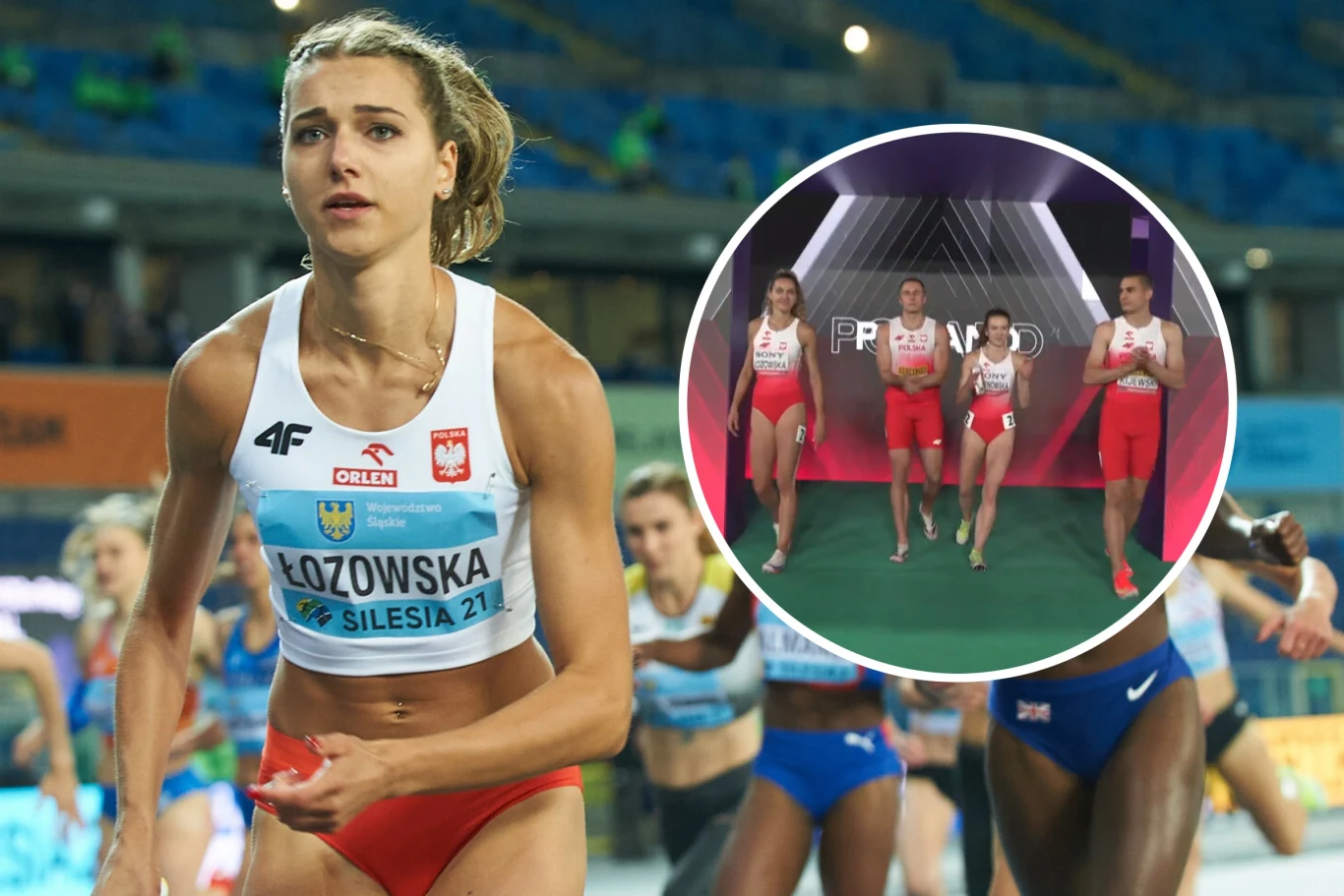 Karolina Łozowska w sobotę biegła w sztafecie mieszanej 4x100 metrów, w niedzielę... w mieszanej 4x400 metrów