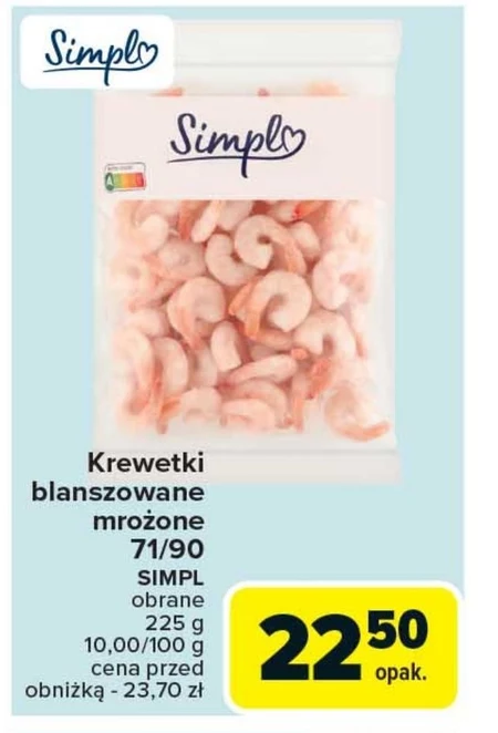 Blanszowane krewetki Simpl