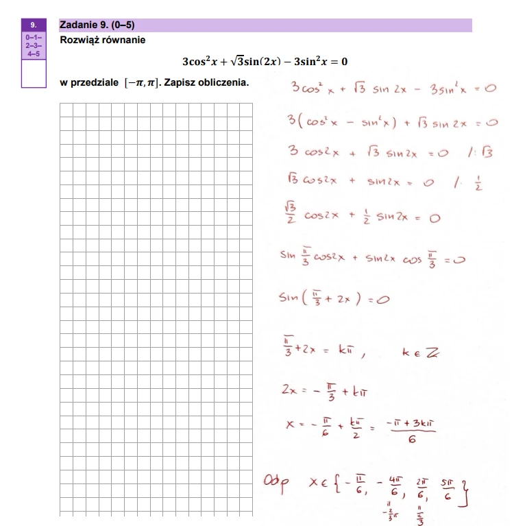 Matura 2025. Matematyka, poziom rozszerzony. Arkusz CKE - strona 18 Matura 2025. Matematyka, poziom rozszerzony. Arkusz CKE - strona 18
