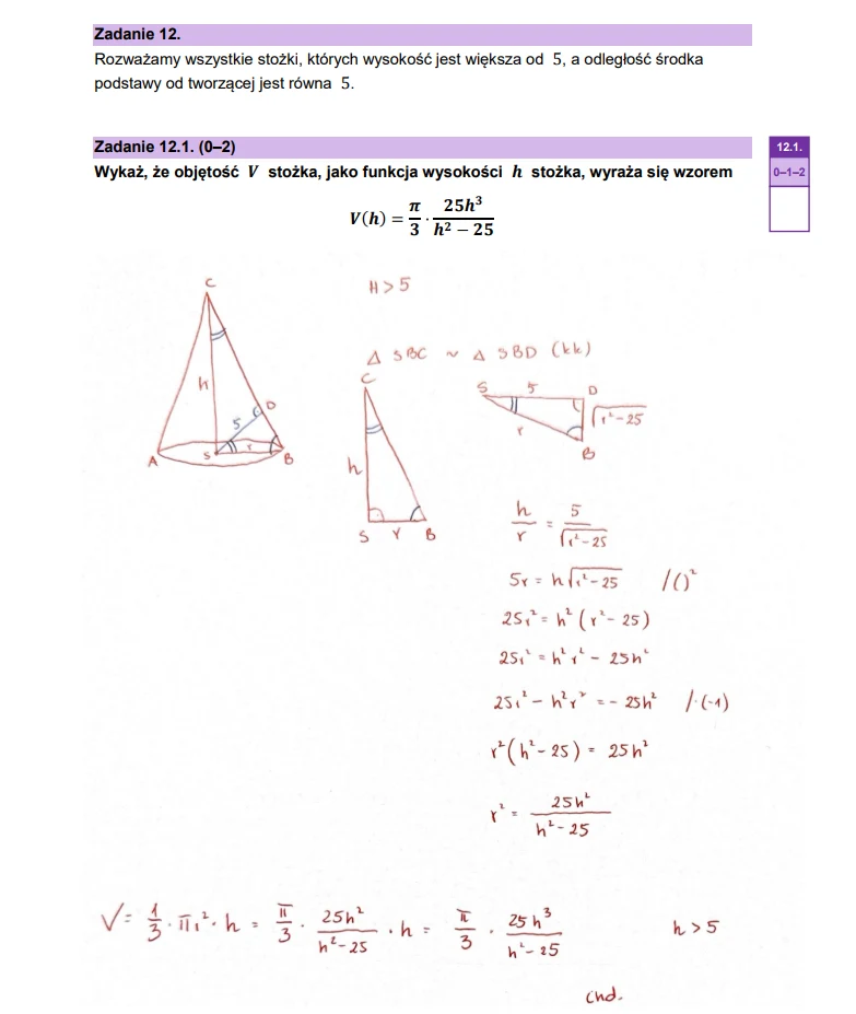Matura 2025. Matematyka, poziom rozszerzony. Arkusz CKE - strona 25