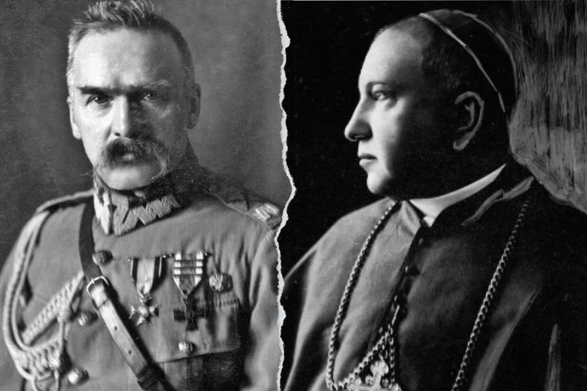 Józef Piłsudski i Augustyn Łosiński Józef Piłsudski i Augustyn Łosiński