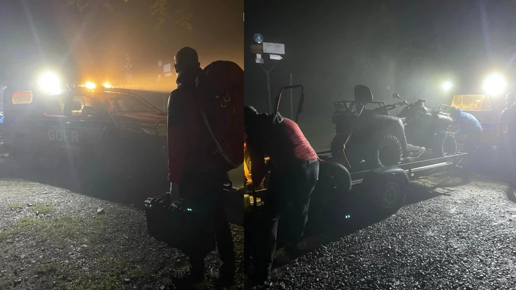 Nocna akcja GOPR w Beskidach Nocna akcja GOPR w Beskidach