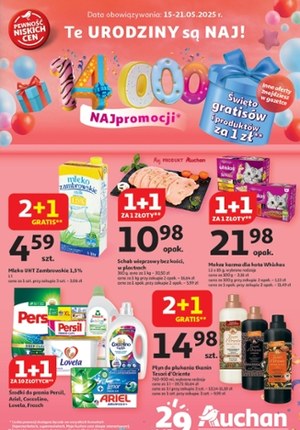 Gazetka promocyjna Auchan Hipermarket, ważna od 15.05.2025 do 21.05.2025.