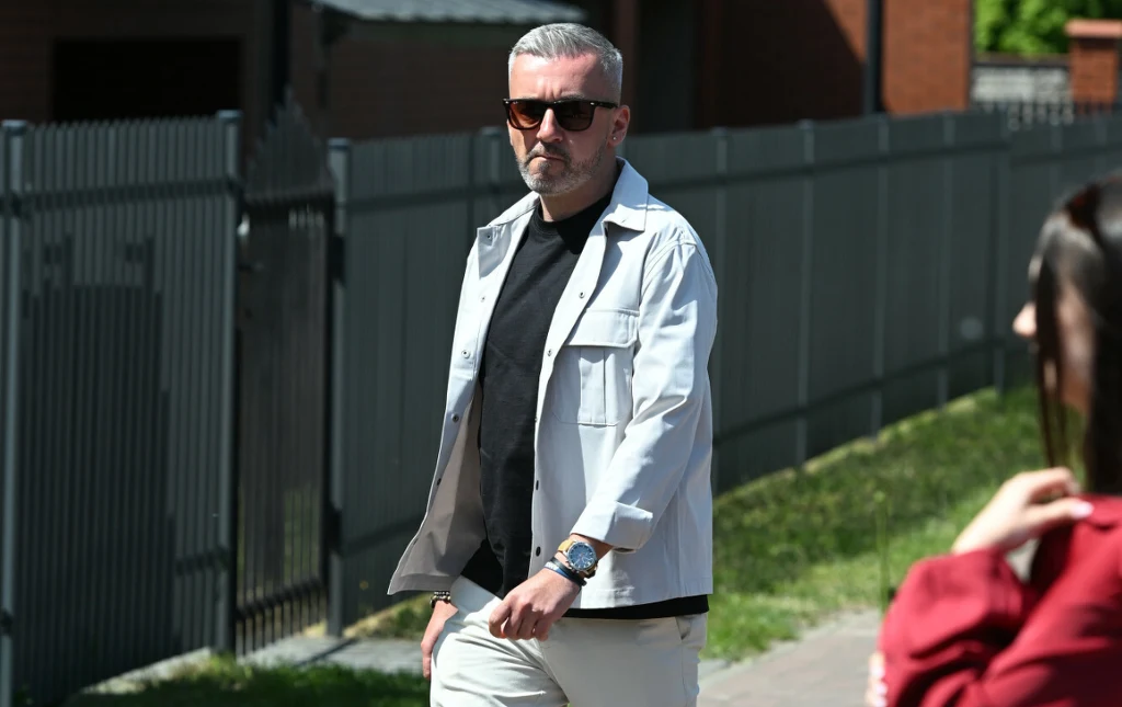 Krzysztof Skórzyński na pogrzebie Tomasza Jakubiaka