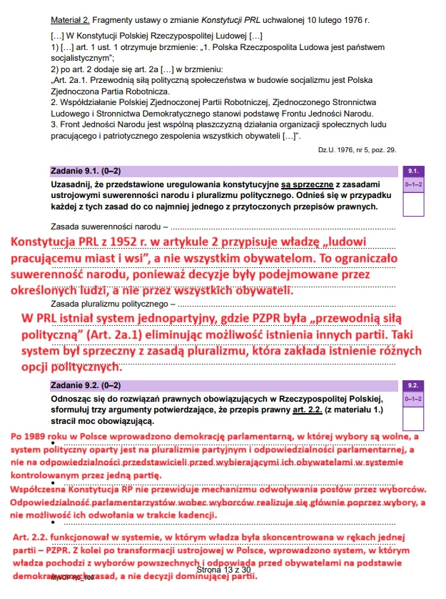 Matura 2025. WOS rozszerzony. Arkusz CKE i odpowiedzi - strona 13 Matura 2025. WOS rozszerzony. Arkusz CKE i odpowiedzi - strona 13