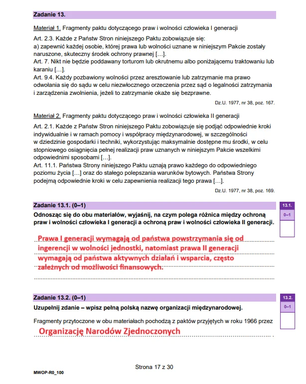 Matura 2025. WOS rozszerzony. Arkusz CKE i odpowiedzi - strona 17 Matura 2025. WOS rozszerzony. Arkusz CKE i odpowiedzi - strona 17