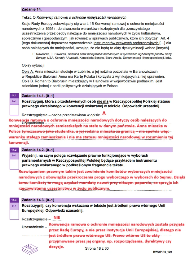 Matura 2025. WOS rozszerzony. Arkusz CKE i odpowiedzi - strona 18 Matura 2025. WOS rozszerzony. Arkusz CKE i odpowiedzi - strona 18