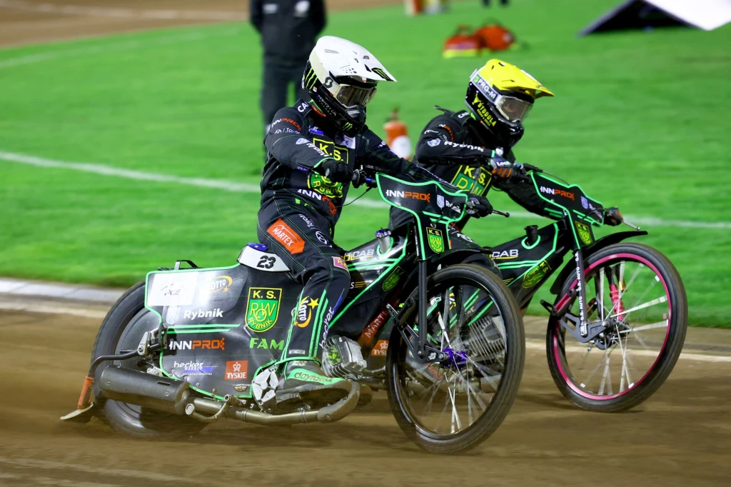 Chris Holder i Kacper Pludra w barwach ROW-u Rybnik.