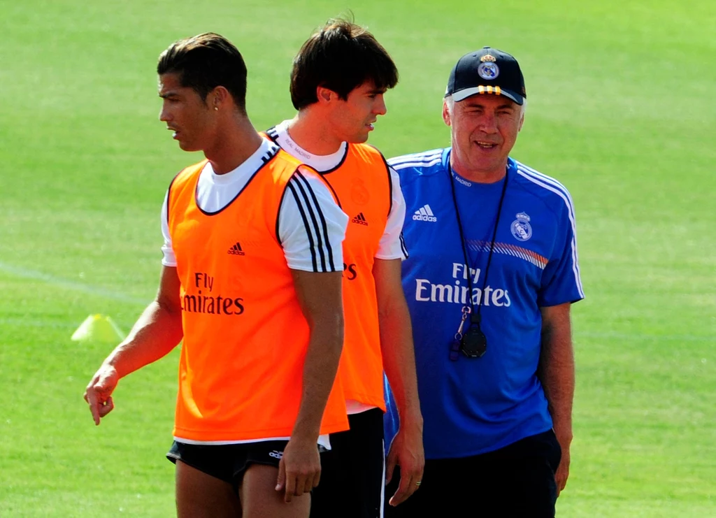 Kaka, Cristiano Ronaldo i Carlo Ancelotti Kaka, Cristiano Ronaldo i Carlo Ancelotti