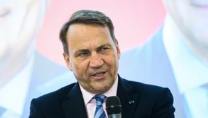 Minister spraw zagranicznych Radosław Sikorski podczas spotkania w Poznaniu