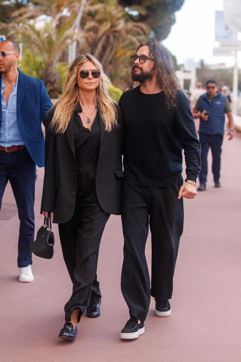 Heidi Klum i Tom Kaulitz na ulicy w Cannes