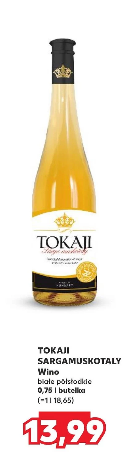 Wino półsłodkie Tokaji