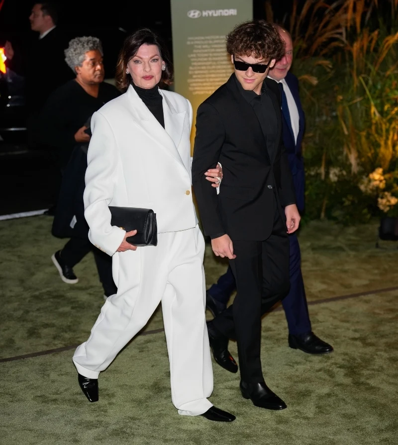 Linda Evangelista z synem