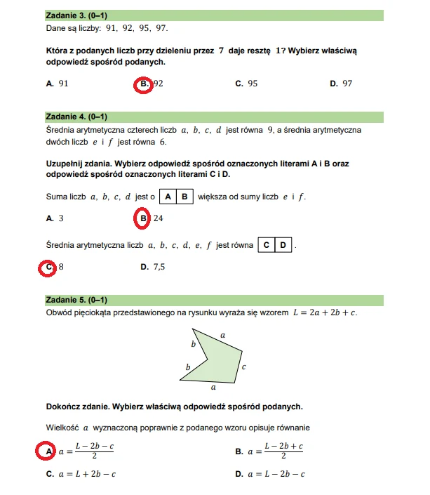 Egzamin ósmoklasisty 2025. Matematyka, arkusz CKE - strona 6 Egzamin ósmoklasisty 2025. Matematyka, arkusz CKE - strona 6