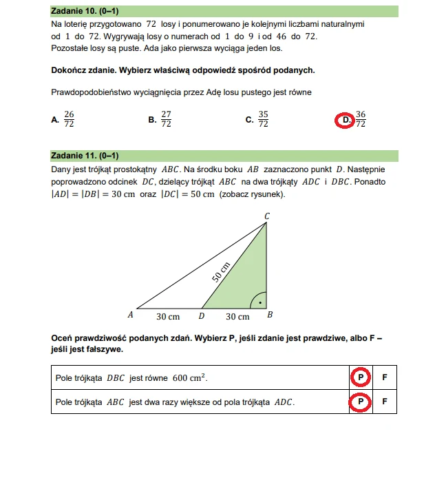 Egzamin ósmoklasisty 2025. Matematyka, arkusz CKE - strona 10 Egzamin ósmoklasisty 2025. Matematyka, arkusz CKE - strona 10