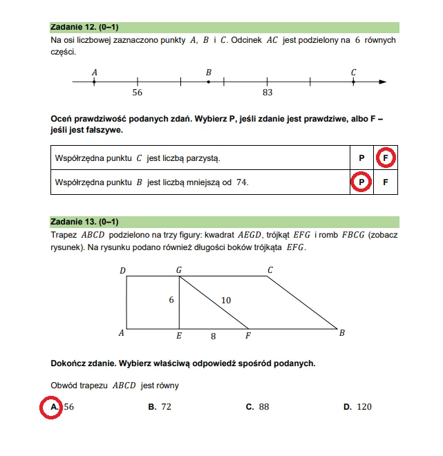 Egzamin ósmoklasisty 2025. Matematyka, arkusz CKE - strona 12 Egzamin ósmoklasisty 2025. Matematyka, arkusz CKE - strona 12