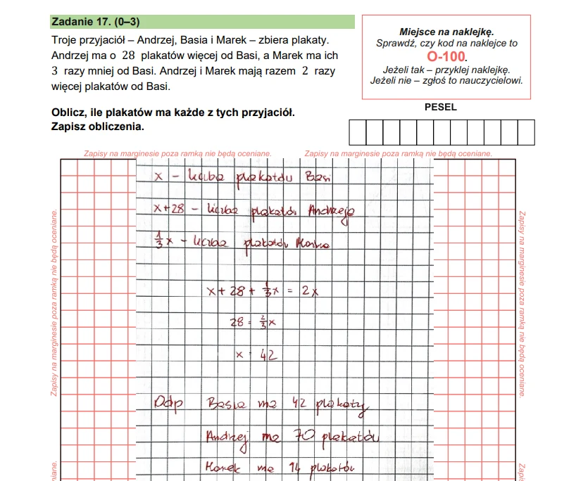 Egzamin ósmoklasisty 2025. Matematyka, arkusz CKE - zadanie 17 Egzamin ósmoklasisty 2025. Matematyka, arkusz CKE - zadanie 17