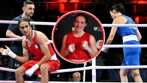 Weronika Dziubek (w kółku) zmierzy się w finale z Angelą Carini (z prawej). Zdjęcie uzupełnia Imane Khelif, mistrzyni olimpijska z Paryża