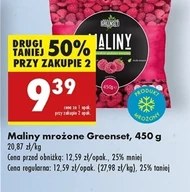 Mrożone maliny Greenset