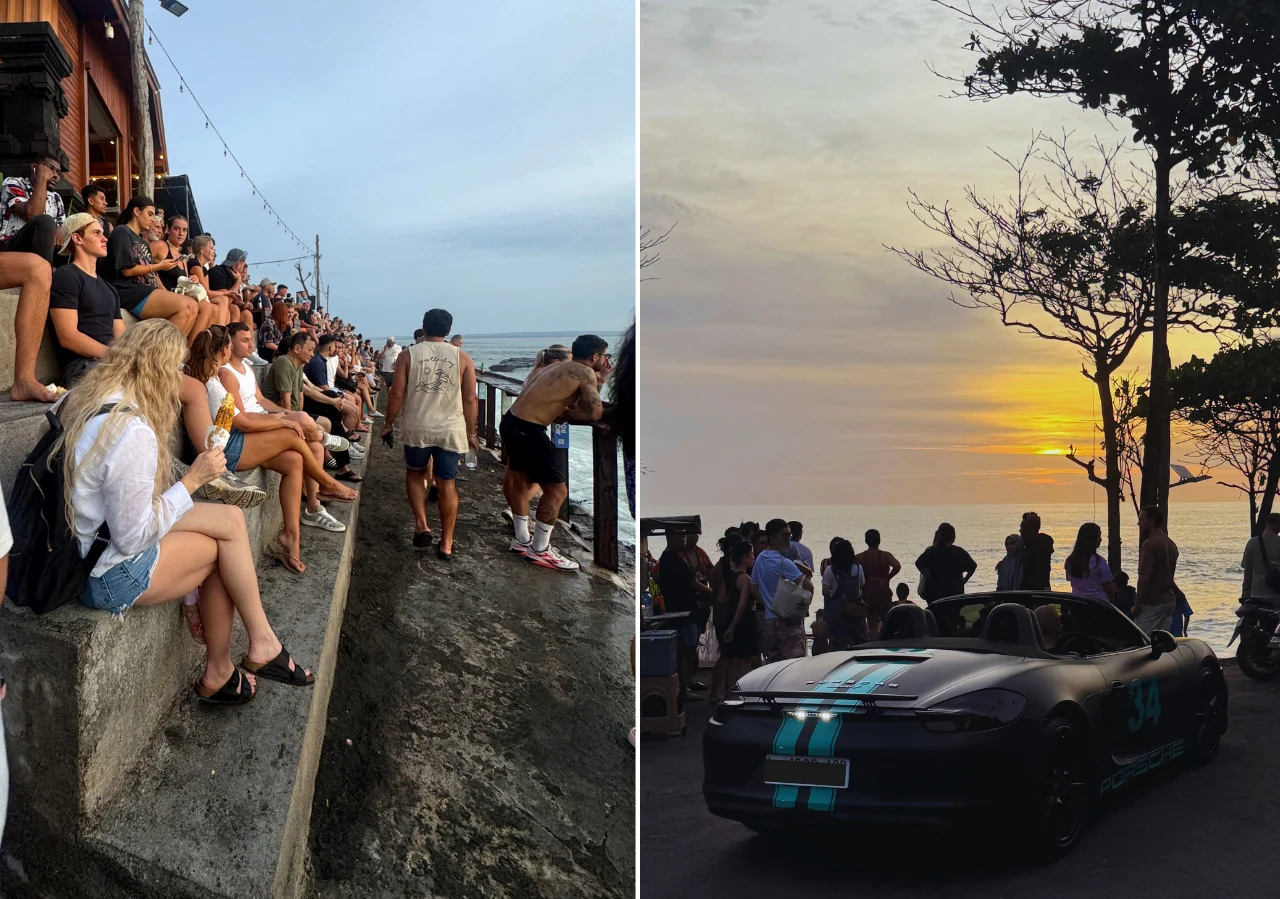 Zachód słońca na plaży w Canggu. To miejsce szczególnie upodobali sobie ekspaci