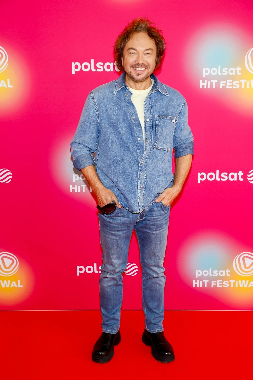 Mietek Szcześniak na konferencji Polsat Hit Festiwalu